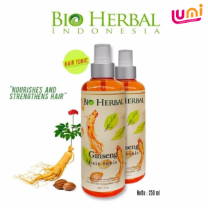 Bio Herbal Hair Tonic Ginseng Vitamin Penumbuh Rambut Hair Treatment Perawatan Rambut Rusak Herbal Alami Original BPOM