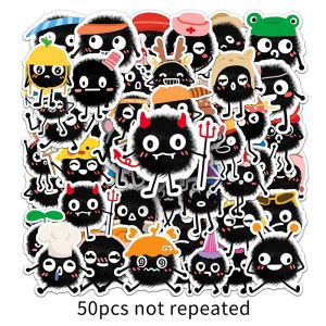 50 cái hoạt hình dễ thương than bánh Sticker không thấm nước nhãn tùy chỉnh sticker cho trang trí máy tính xách tay điện thoại xe hơi di động