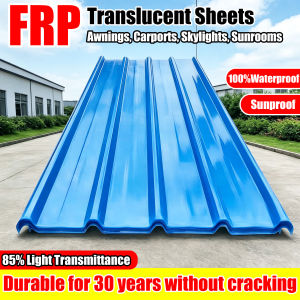 FRP Fiber Glass Sheet Clear transparent daylighting board sunlit roof panel greenhouse ceiling sunshadeand rain shield plastic panel roof Plastic Roofing，Greenhouse plastic cover clear plastic awning roof cover Roof rainproof awning roof cover