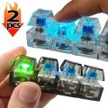 2Pcs Keyboard Fidget Keychain with Colorful LED Lights 4-in-1 Stress Clicker Toy Keyboard Button for Anxiety Relief Decompression Toy. 