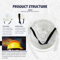 ABS Safety Helmet Protective Cap Worker Job Site Construction Head Protection Proof Yellow Topi Keselamatan. 