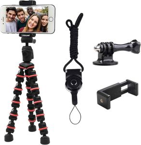 Phone Tripod Linkcool Octopus Tripod with Wireless Remote Phone Holder Mount Use as iPhone Tripod Cell Phone Tripod Camera Tripod Travel TripodTabletop Tripod for iPhone Gopro