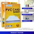 Officom 50 Sheets PVC ID Card Sheet Film A4 Size High Quality Customization for ID Card Making Name Tag ATM Gift Cards. 