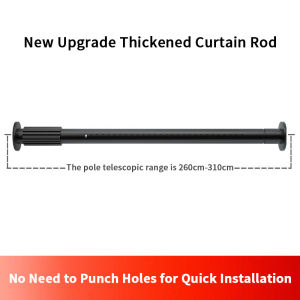 460cm Curtain Rod Stainless Steel Adjustable Drying rack Cloth Rail Anti-slip Shower Curtain Telescopic Pole Rod Langsir 伸縮桿