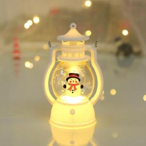 Ready Stock - Christmas Gift/Wind lamp LED electronic candle/old man snowman decoration scene layout portable small oil lamp/现成库存-圣诞礼品/风灯发光二极管电子蜡烛/老人雪人装饰场景布局便携式小油灯