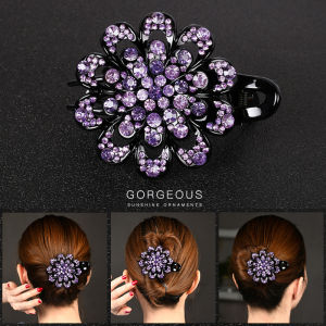 Kẹp tóc đính đá cao cấp cho người trung niên sang trọng - Cặp búi cài tóc Hàn Quốc cho mẹ bà lớn tuổi người già Kẹp Tóc Hoa Lan Đá Xanh Tối Kẹp Tóc Đá Nhiều Màu Sắc - Lazada