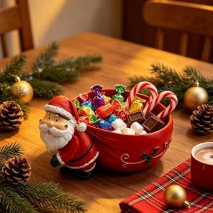 DIXRY Nhựa Tượng Ông già Noel Phim hoạt hình Dễ thương Tượng trang trí Giáng sinh Đồ dùng lễ hội Sáng tạo Giỏ quà Giáng sinh Giáng sinh
