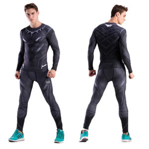 [Hithard] Bộ đồ thể thao nén cho Nam Bộ đồ chạy bộ quần áo tập thể dục tập gym quần áo thể thao tập thể dục khô phù hợp với áo sơ mi quần cosplay MMA bjj R