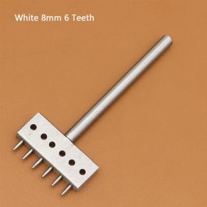 LUMIYA 1Pcs 4/5/6/8mm Dụng cụ đục lỗ da 2/4/6 Răng Sách hướng dẫn Bộ khuôn đột tròn Làm thủ công Dụng cụ đục lỗ
