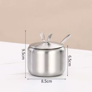 ชุดเครื่องปรุงสแตนเลส ชุดเครื่องปรุงรส ชุดเครื่องปรุงเครื่องเทศแบบสแตนเลส หนา ทนทาน แข็งแรง มีช้อนและฝาปิด