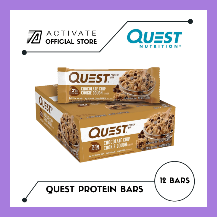 Quest Protein Bars 1 Box (12 pieces)-High Protein, Low Carb, No Gluten