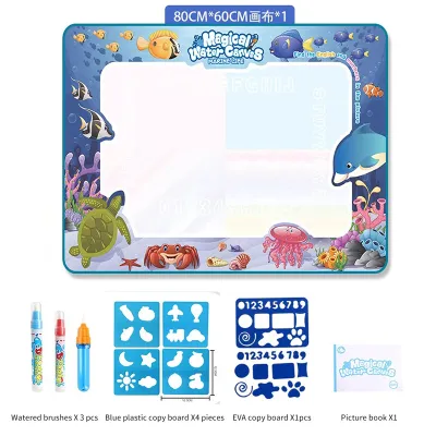 Magic Water Drawing Mat Kit Painting Reusable Large Painting Canvas Kids Montessori Educational Doodle Toys 1+ Years Old Gifts