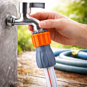 ĐẦU NỐI ỐNG TƯỚI CÂY COMBO 2 CHO VÒI NƯỚC – KHỚP NỐI SÂN VƯỜN 4 ĐIỂM 6 CẠNH NHỰA PPR DỄ LẮP
