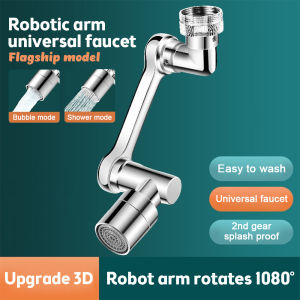 （ Nhựa）VOKTTA Bộ Mở Rộng Vòi Nước Xoay Thông Dụng 1080 ° Cánh Tay Robot Xoay Góc Lớn Bộ Chuyển Đổi Vòi Nước Thiết Bị Sục Khí Vòi Bộ Lọc Chống Bắn Vòi nước lắp chậu rửa bát chén cao cấp tiện dụn