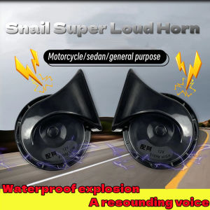 2pcs Universal Car Horn Auto 300DB 12V Super Loud Horn Vehicle Boat Snail Air Horn Waterproof Car Accessories