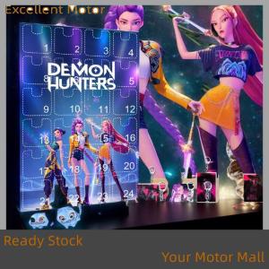 Excellent Ready Stock KPOP Demon Hunters Christmas Advent Calendar Keychain Hanging Ornament 24 Days Countdown Calendar Box Gifts