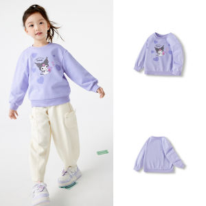 balabala Girls Long Sleeve Sweatshirt Simple Style Children Round Neck Top Spring Autumn New Fashion