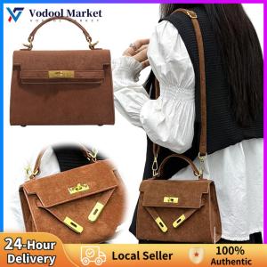 Versatile Women Faux Suede Crossbody Bag with Long Strap for Work and Weekend Trips