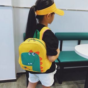 CJH BAG#114 Nylon childrens cartoon dinosaur print 10inches backpacklightweight waterproof school with breathable shoulder straps