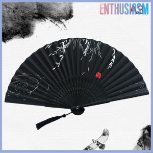 【Enthusiasm】🌟🌟【Hot Sale】🎈 Chinese Silk Folding Fan Wooden Shank Classical Dance Fan Home Decoration