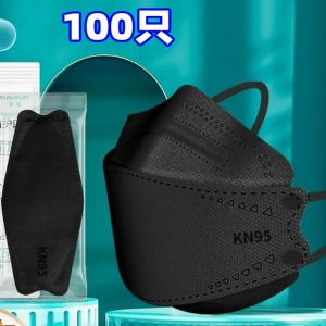 100 pieces face Masks 4d Morandi color fish shaped four layer color dust and droplet preve маска mascarillas masque2026