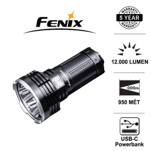 Đèn pin FENIX LR50R sáng 12000 lumen chiếu xa 950m pin sạc 16000mAh Sạc USB C chức năng POWERBANK Đèn Đèn pin