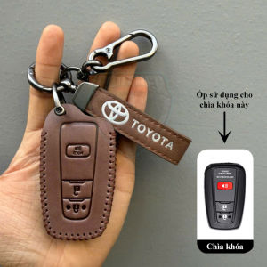 Ốp Chìa Khóa Xe Toyota Corolla Cross Camry Corolla Altis Chìa 34 Nút Hợp Kim Phối Da 4 Màu