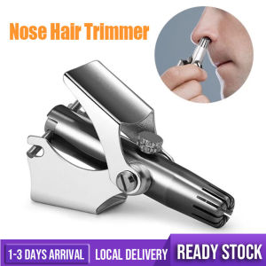 Stainless Steel Nose Hair Trimmer Clipper Cutter Gunting Bulu Hidung Cordless Beard Shaver Rambut Wax Cabut Razor Blade