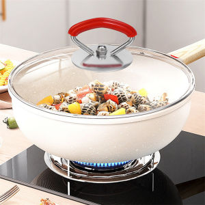 Universal Pot Lid Handle: Stainless Steel & Silicone Anti-Scald Caps