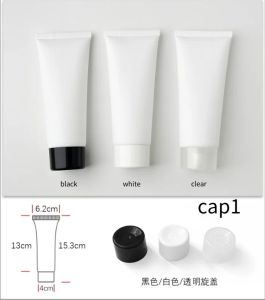 10/30/50pcs Empty 100ml Matte White Squeeze Tube Soft Tube Lotion Bottle Cream Cosmetic Container With Screw /Flip Cap