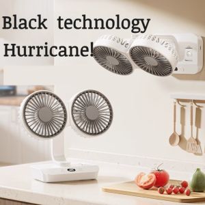 Dual Fan Air Purification Swing-head Fan Double Head Fan Portable Circulating Large Air Volume