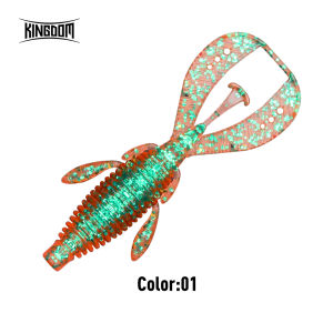 Vương Quốc Mồi Câu Cá 63Mm 76Mm 1.8G 3G mồi câu mềm Nổi TPE mồi câu mềm Đồ Câu Cá 10Pcs Swimbaits Mồi câu nhân tạo Wobblers sâu mềm