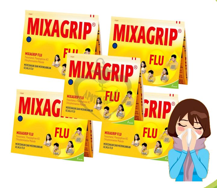 Mixagrip Flu Demam 4 Kaplet Per 5 Strip