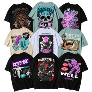 Kaos Pria DISTRO TERBARU 100RB DAPAT 5 KAOS DISTRO LENGAN PENDEK Motif kombinasi keren 2025