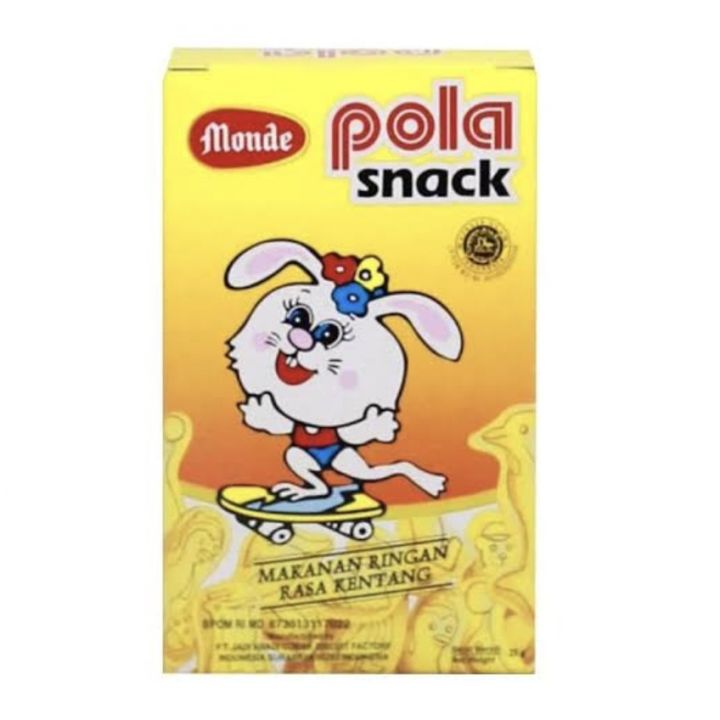[GROSIR!!] Monde Pola Snack 25gr Kecil 1 DUS isi 60 PCS - Pola snacks jadul grosir nikmat enak termurah