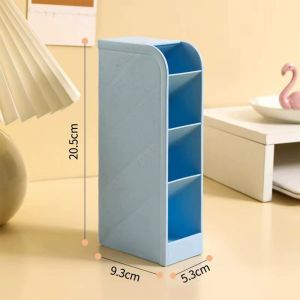 【SG】Slanted 4-Grid pen holder multifunctional desktop storage box dual-purpose organizer for stationery and cosmetics