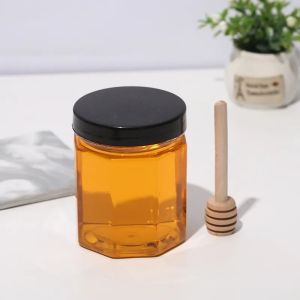 สไลม์โฟมกาวน้ำผึ้งแปดด้านกระป๋องสีเดียวพร้อมแท่งกวนตุ๊กตาผึ้งน้อยรสน้ำผึ้งผ่านกาว