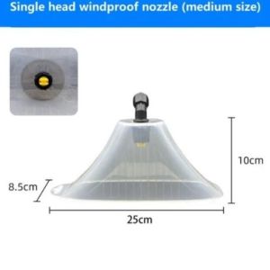 Garden Windproof Sprayer Power Sprinkler Cover Transparent Fan-type Atomizing Nozzle for Agricultural Irrigation Supply