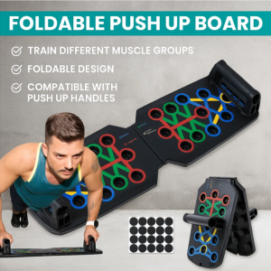 Foldable Push Up Board Portable Multifunctional Training Plate For Pectoral Muscles Fitness Workout Gym