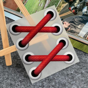 Simulated Shoelaces Reflective Stickers Taping Patch Jdm Car Motorcycle Stickers Bumper Fender Funny Creative Decorative Decal