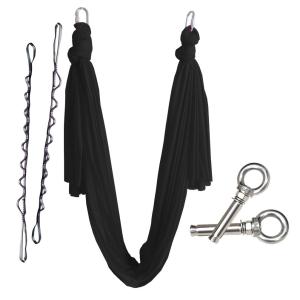 Aerial Yoga Hammock Aerial Pilates hammock Anti-gravity Yoga Swing Bed Set Include CarabinerDaisy Chain ceiling anchor Pose Guide  5m Full set