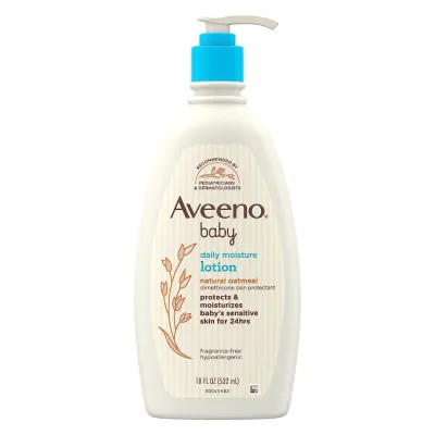 [SG] Aveeno Baby Daily Moisture Lotion For Delicate Skin Fragrance Free 227g / 532ml