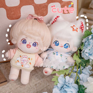 ZEEMIN  20cm New Kawaii Plush Cotton Doll Idol Stuffed Super Star Figure Dolls No Attribute Fat Body Crying Doll Can Change Clothes Gift