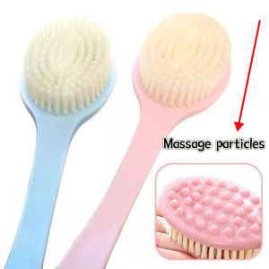 Two-in-one bath brush with bath ball