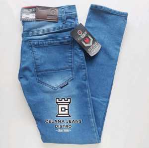 Celana jeans Pria - Celana panjang Straight Skinny abu abu-Drak Grey Sofjeans puang reski