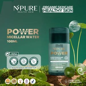 NPURE ACNE POWER CLEAR MICELLAR WATER 300ml & 100ml || No Alcohol || Cocok untuk Semua Jenis Kulit