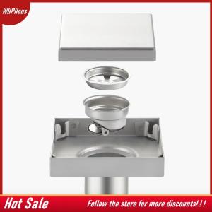 【COD】🔥🔥🔥 Tile Insert Rectangular Floor Waste Grates Bathroom Shower Drain 100x100mm Stainless Steel Anti Odor Invisible Floor Drain Removable Shower Floor Drain Shower Floor Drain