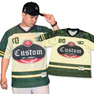 DLMT NFL-004 Beige and Green Customizable Nfl Hybrid