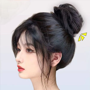 【HOT】 [Natural Fluffy Wig/Simulate] Elastic Straight Hair Bun Ring Slouchy Pillow Head Wig Rings Bud Hairstyle Double Hair Volume