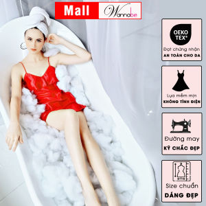 Đầm ngủ WANNABE váy ngủ 2 dây phối bèo ngực che vòng 1 kín đáo nhưng vẫn nữ tính mang lại vẻ xinh tươi cho bạn gái DNS05